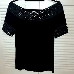 Black off the shoulder blouse